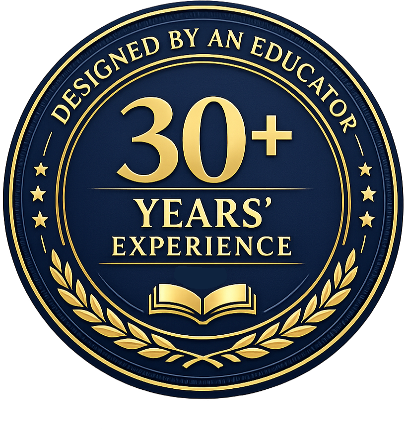 Designed by an educator with more than 30 years of experience